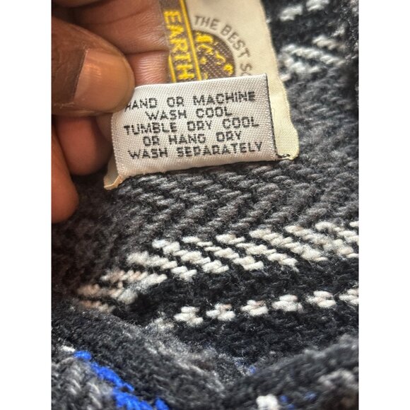 Earth Rogz Medium Mexican Baja Hoodie Sweatshirt Striped Pullover With Kangaroo - Picture 13 of 13